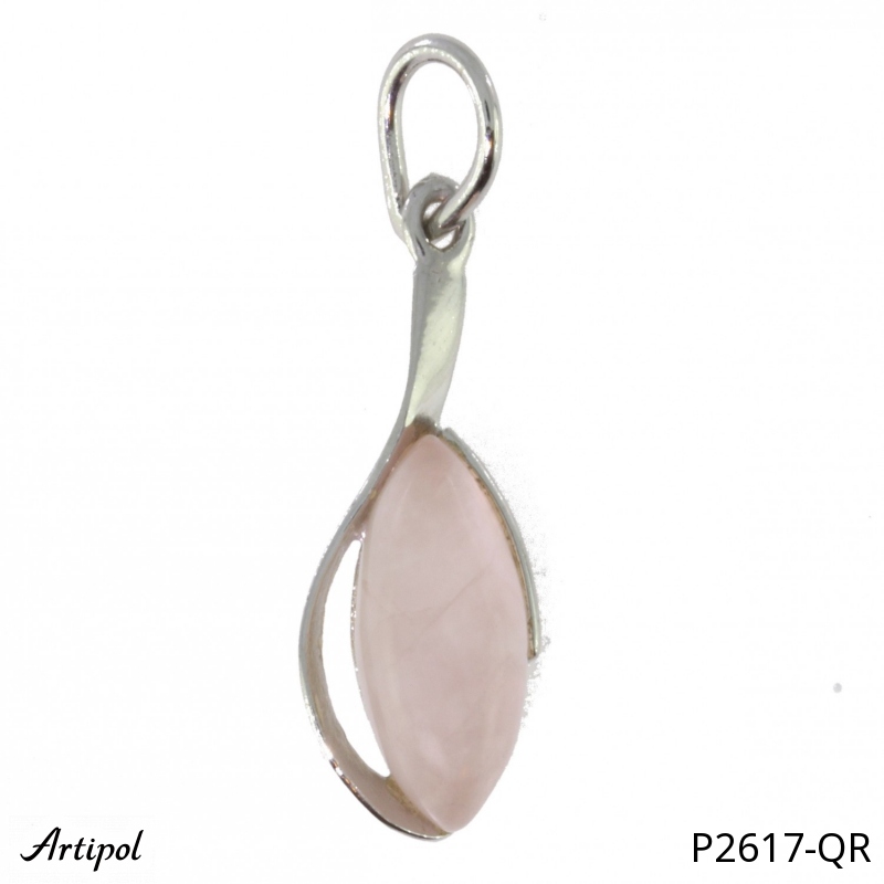 Pendant P2617-QR with real Rose quartz
