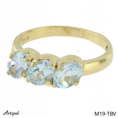 Ring M19-TBV mit echter Blauem Topas