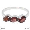 Ring M19-G with real Red garnet