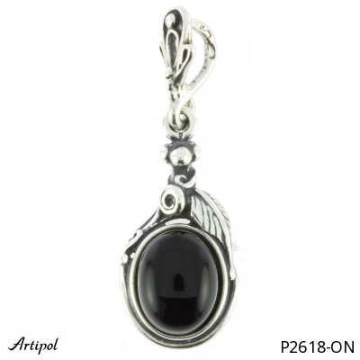 Pendant P2618-ON with real Black Onyx