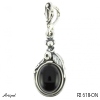 Pendentif P2618-ON en Onyx noir véritable