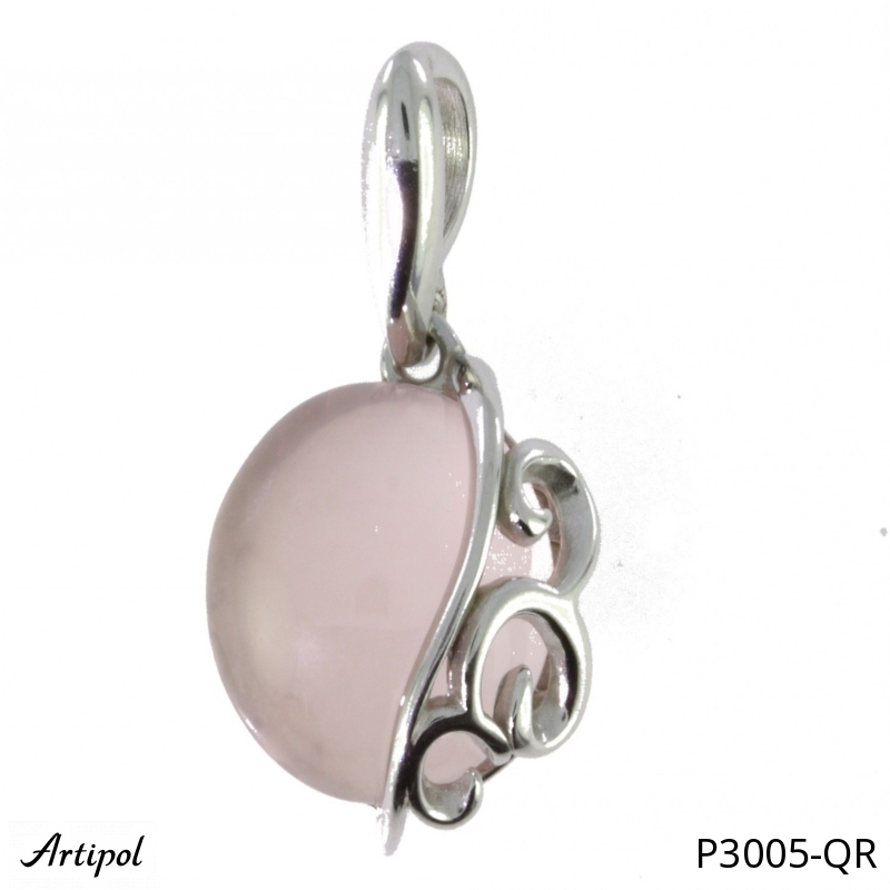 Pendant P3005-QR with real Rose quartz