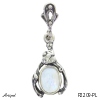 Pendant P2209-PL with real Moonstone