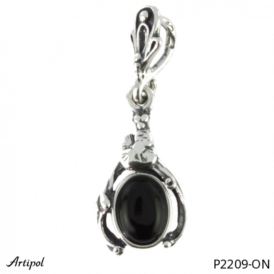 Pendentif P2209-ON en Onyx noir véritable