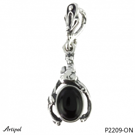 Pendentif P2209-ON en Onyx noir véritable