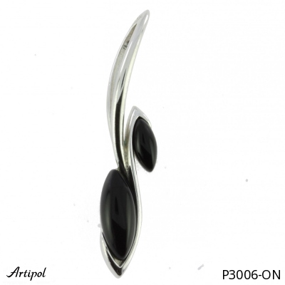 Pendant P3006-ON with real Black onyx