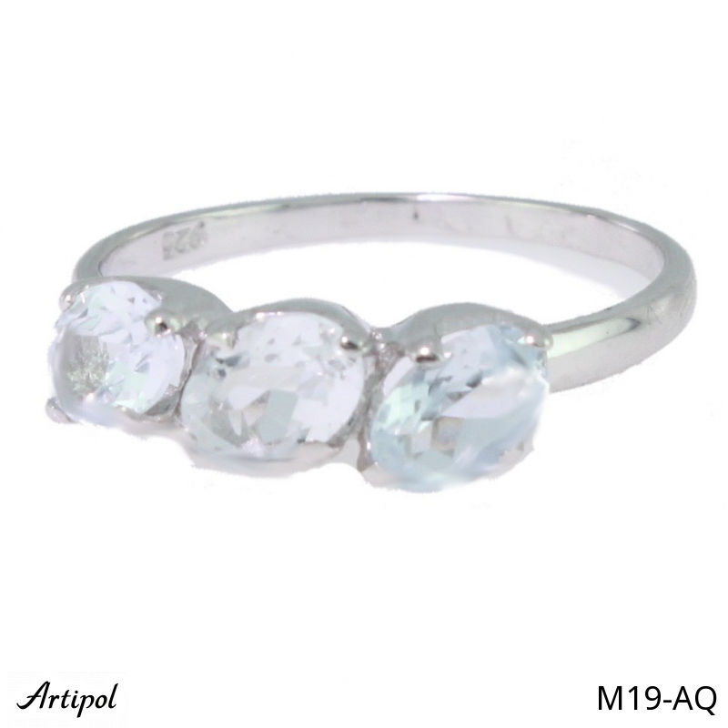 Ring M19-AQ mit echter Aquamarin