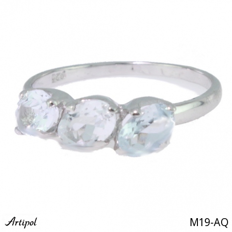 Ring M19-AQ mit echter Aquamarin