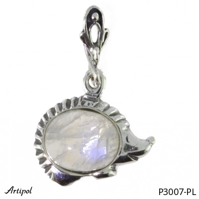 Pendant P3007-PL with real Rainbow Moonstone