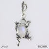 Pendant P3008-PL with real Rainbow Moonstone