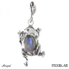 Pendant P3008-LAB with real Labradorite