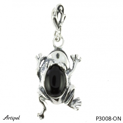 Pendentif P3008-ON en Onyx noir véritable