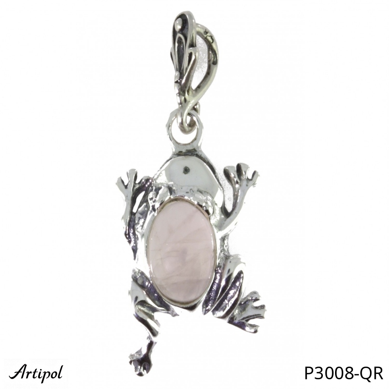 Pendant P3008-QR with real Rose quartz