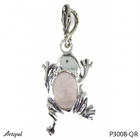 Pendant P3008-QR with real Rose quartz