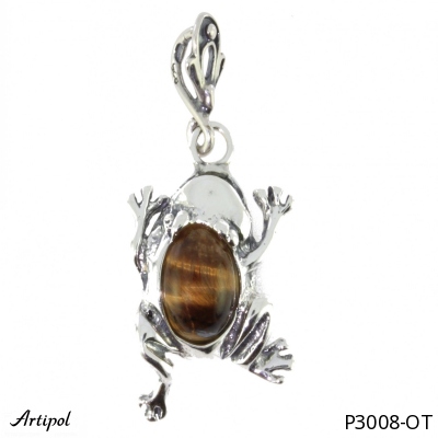 Pendentif P3008-OT en Oeil de tigre véritable