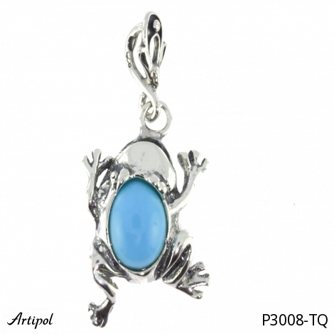 Pendentif P3008-TQ en Turquoise véritable