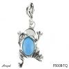 Pendant P3008-TQ with real Turquoise