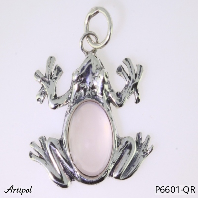 Pendentif P6601-QR en Quartz rose véritable