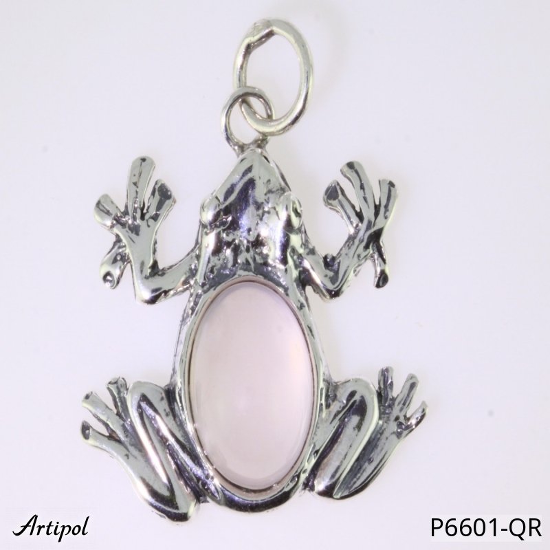 Pendentif P6601-QR en Quartz rose véritable