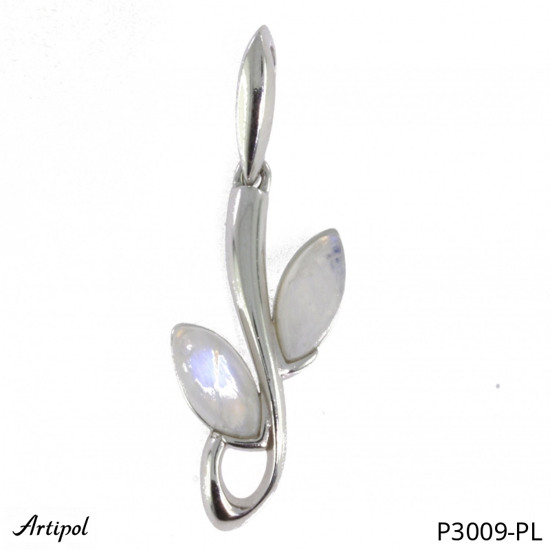 Pendant P3009-PL with real Rainbow Moonstone
