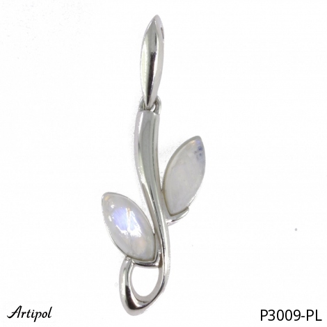 Pendant P3009-PL with real Rainbow Moonstone