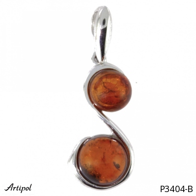 Pendant P3404-B with real Amber