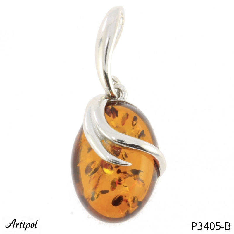 Pendant P3405-B with real Amber