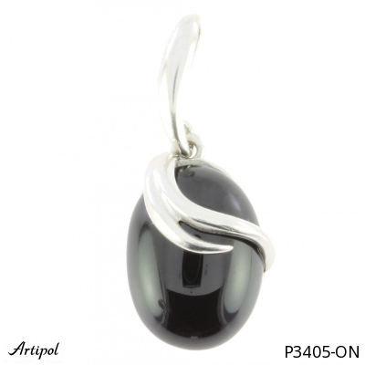 Pendentif P3405-ON en Onyx noir véritable