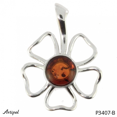 Pendant P3407-B with real Amber