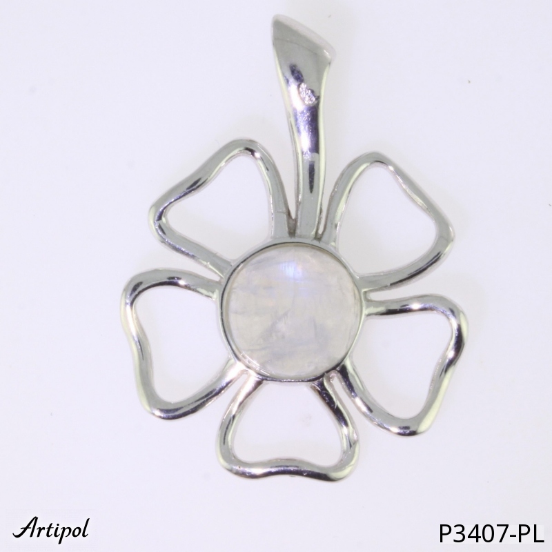 Pendant P3407-PL with real Moonstone