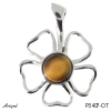 Pendant P3407-OT with real Tiger's eye