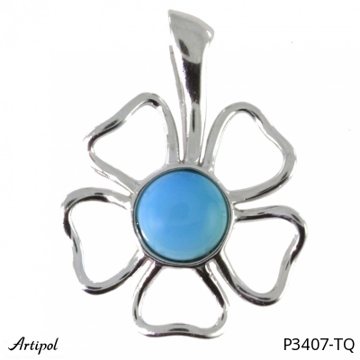 Pendant P3407-TQ with real Turquoise