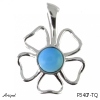 Pendant P3407-TQ with real Turquoise