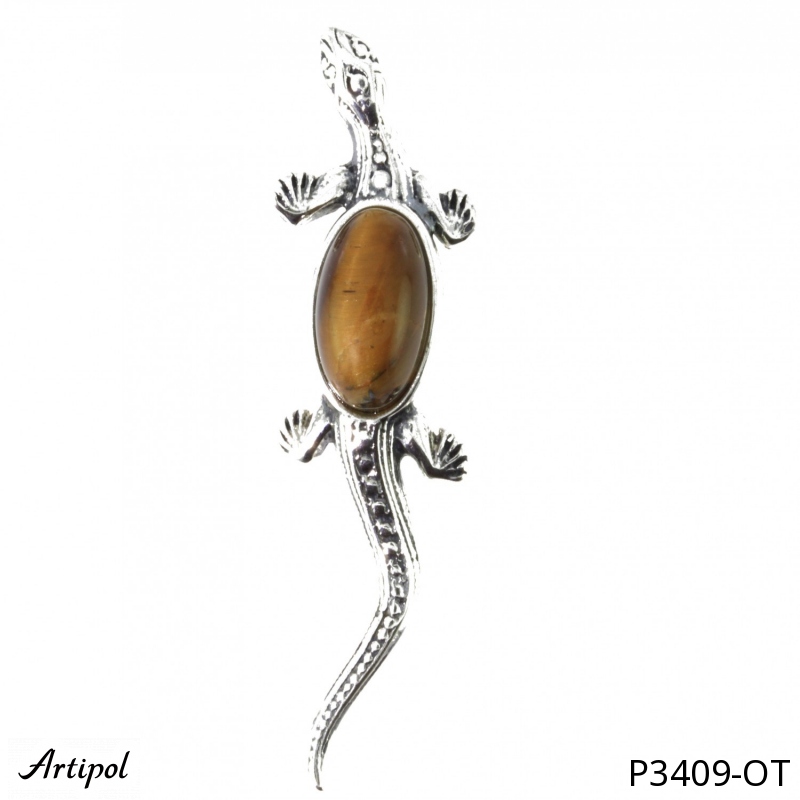 Pendentif P3409-OT en Oeil de tigre véritable