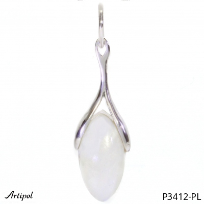 Pendant P3412-PL with real Rainbow Moonstone