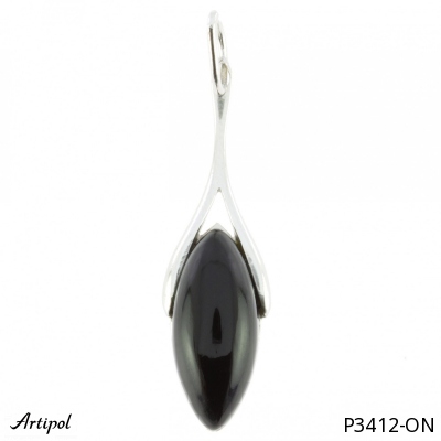 Pendant P3412-ON with real Black Onyx
