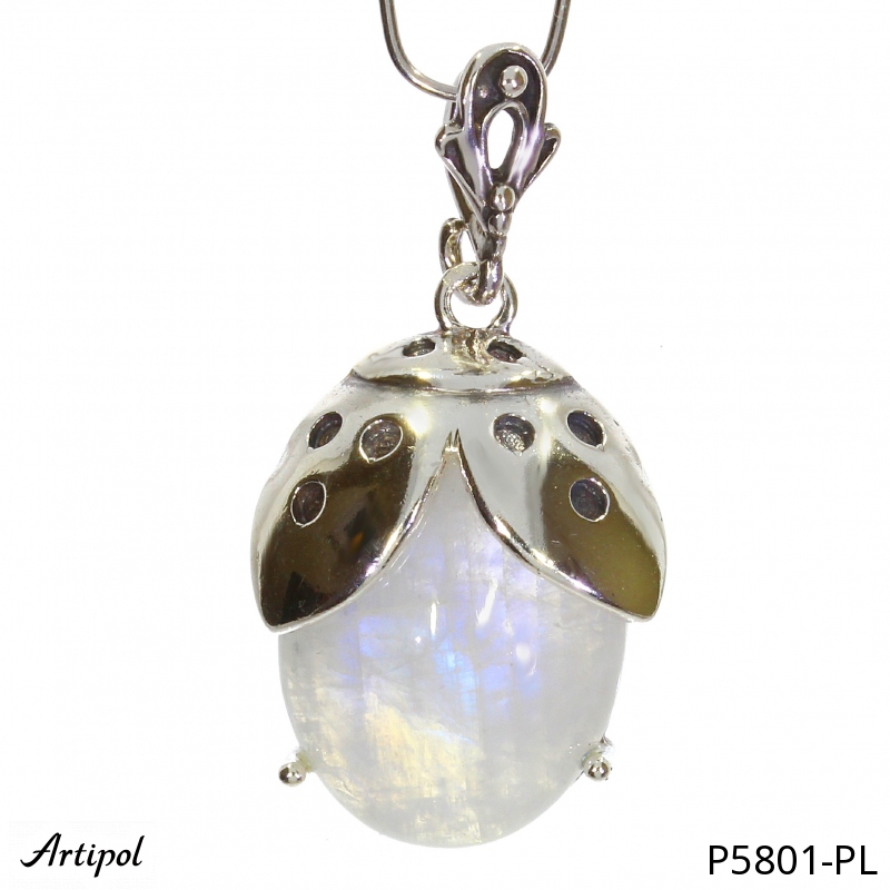 Pendentif P5801-PL en Pierre de lune véritable