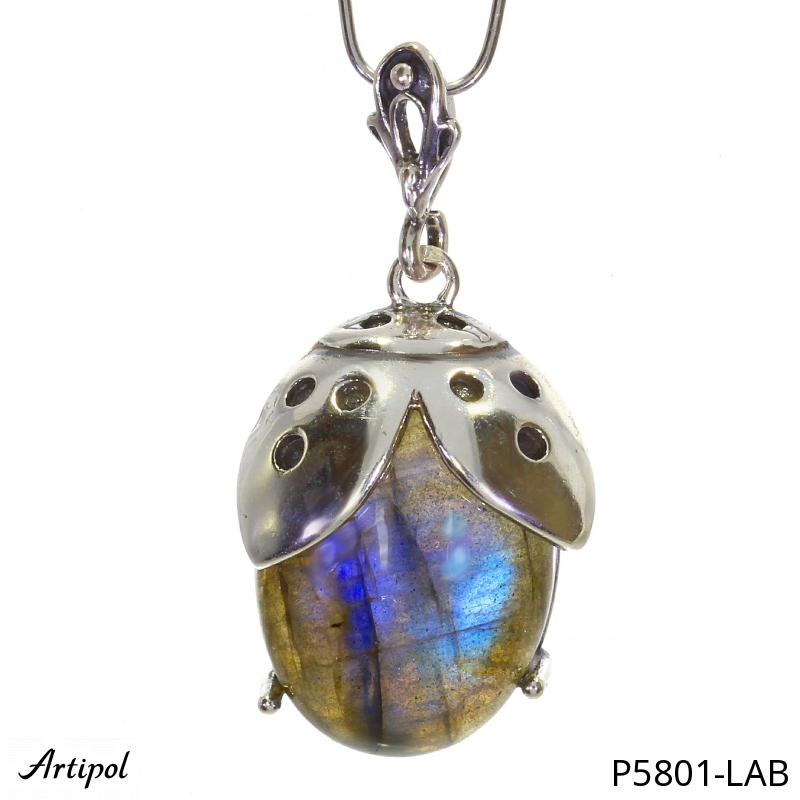 Pendentif P5801-LAB en Labradorite véritable