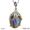 Pendant P5801-LAB with real Labradorite