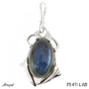 Pendant P3411-LAB with real Labradorite