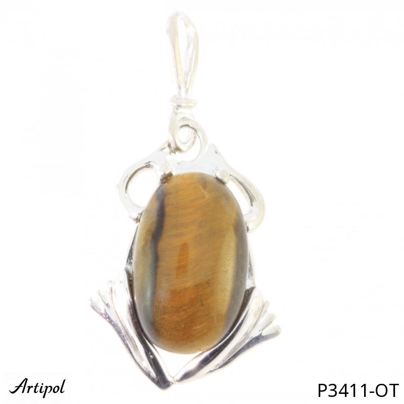 Pendentif P3411-OT en Oeil de tigre véritable