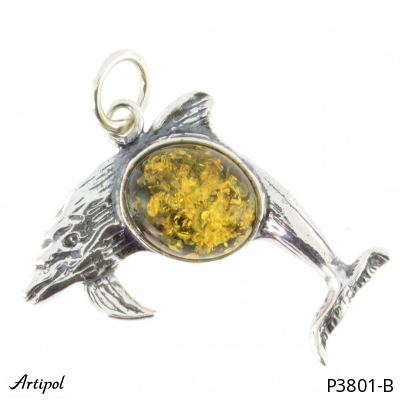 Pendant P3801-B with real Amber