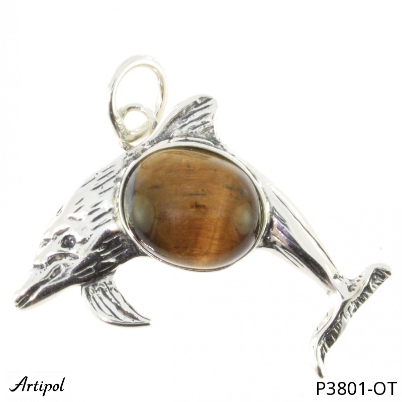 Pendentif P3801-OT en Oeil de tigre véritable