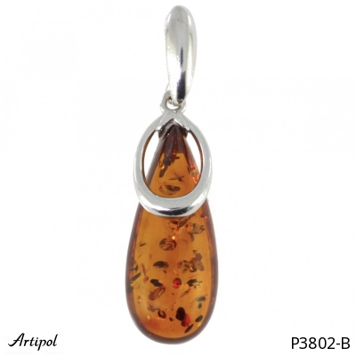 Pendant P3802-B with real Amber