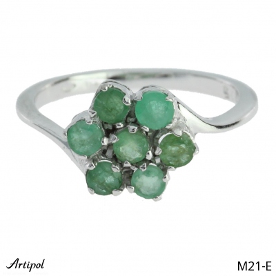 Ring M21-E with real Emerald