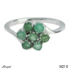 Ring M21-E with real Emerald