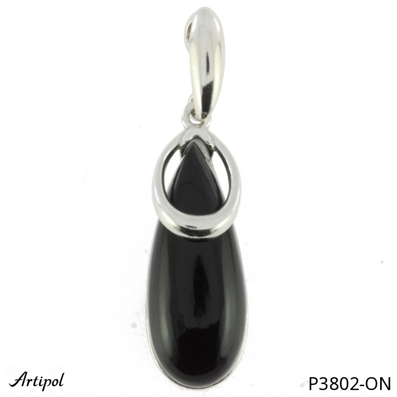 Pendant P3802-ON with real Black Onyx