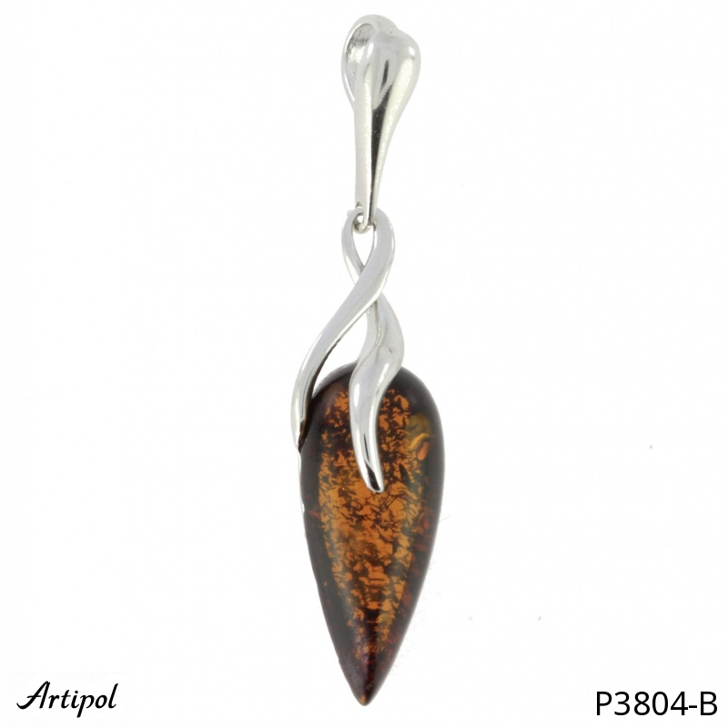 Pendant P3804-B with real Amber