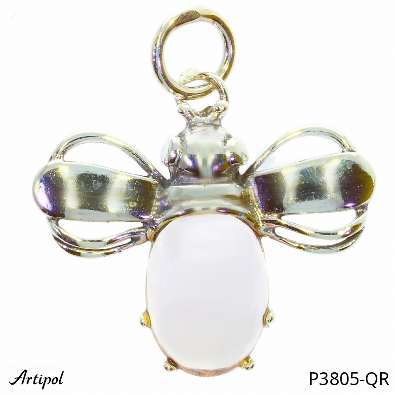 Pendant P3805-QR with real Rose Quartz