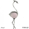 Pendentif P3806-QR en Quartz rose véritable